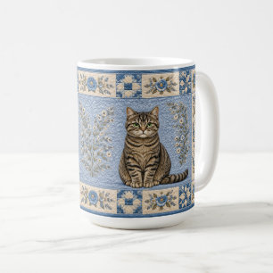 Grijze Tabby Kat Dekbed Koffiemok