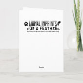 Grijze Tabby Kat en Folk Art Bloemen Verjaardag Kaart (Achterkant)