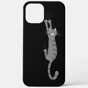 Grijze Tabby Kat Hangend Aan Grappige Grijze Ges Case-Mate iPhone Case