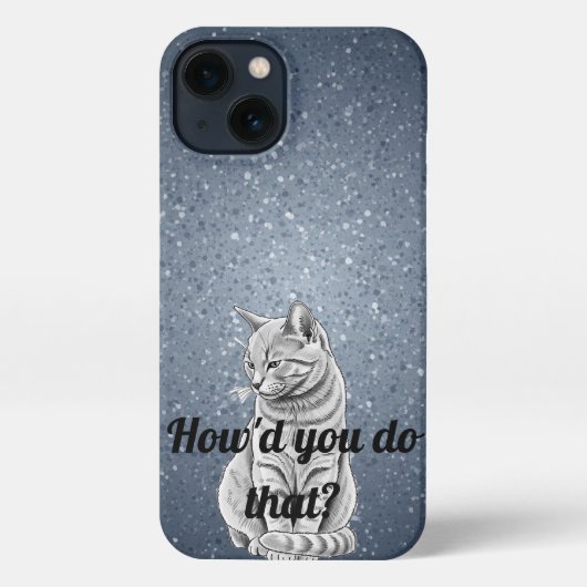 Grijze Tabby Kat Hoe Heb Je Dat Gedaan Hoescover iPhone Hoesje (Achterkant)