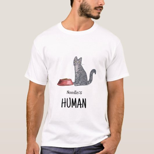 Grijze Tabby Kat T-shirt (Voorkant)