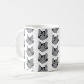 Grijze Tabby Katten op Mok (Voorkant links)