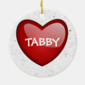 grijze tabby keramisch ornament (Achterkant)