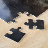 Grijze Tabby Kittenspoens Gezicht Kat Puzzel (Zijkant)