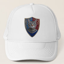 Grijze Tabby Schild Baseballpet