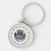 grijze tabby sleutelhanger (Voorkant)