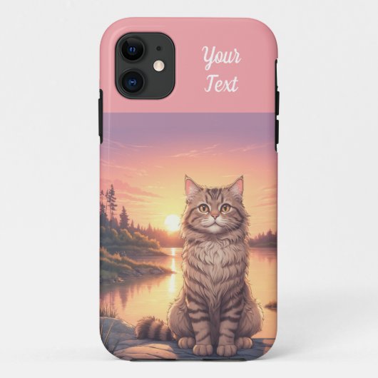 Grijze tabbykat bij het meer Case-Mate iPhone case (Achterkant)