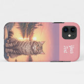 Grijze tabbykat bij het meer Case-Mate iPhone case (Achterkant (horizontaal))