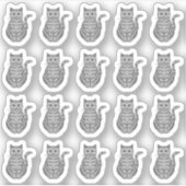 Grijze Tabbykat Decorative Huisdierplanner  Sticker (Voorkant)