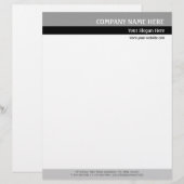 Grijze tafels gepersonaliseerd briefhoofd (Voorkant / Achterkant)
