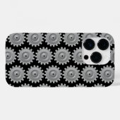 Grijze Tandwiel Case-Mate iPhone Case (Achterkant (horizontaal))