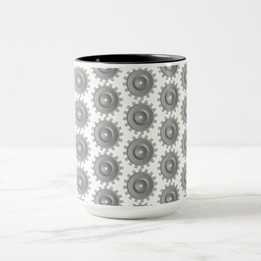 Grijze tandwielen mok (Midden)