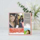 Grijze Tangerine Tango Senior Afbeelding Klasse va Aankondiging (Staand voorkant)