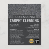 Grijze tapijt, tapijtreiniger, reinigingsservice flyer (Voorkant)