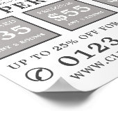 Grijze tapijt, tapijtreinigers, reinigingsservice poster (Hoek)