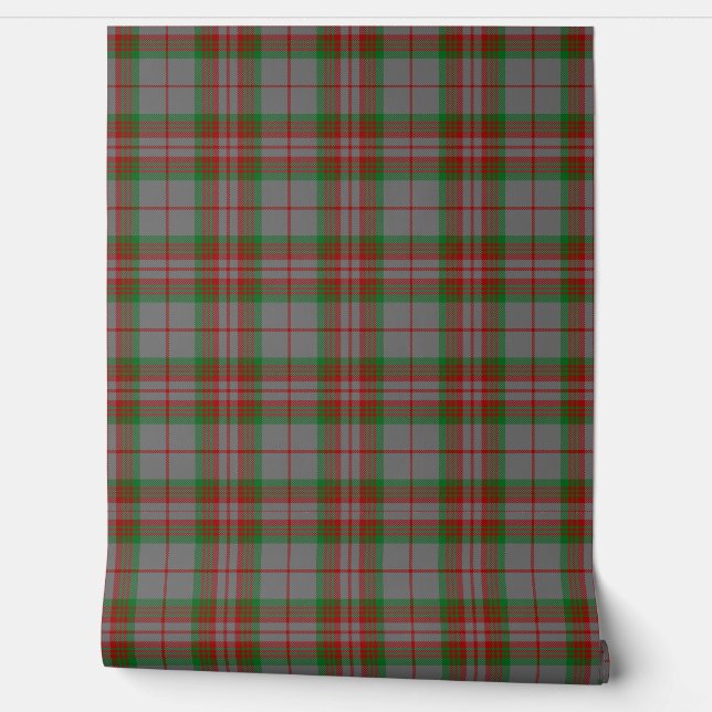 Grijze Tartan Plaid Schotse Clan Behang (Afrollen)