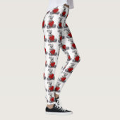 Grijze teddybeer die hart vasthoudt Leggings (Rechts)