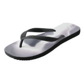 Grijze Teenslippers met brede riem (Schuin)