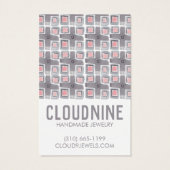 Grijze Tegel die Ketting-juwelen-display Kaart ver (Achterkant)