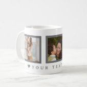 Grijze tekst Aangepaste foto Mok Moederdag (Voorkant links)