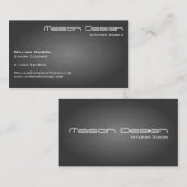 Grijze tekst alleen Modern Minimalistisch Visiteka Visitekaartje (Voorkant / Achterkant)