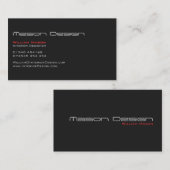 Grijze tekst alleen Modern Minimalistisch Visiteka Visitekaartje (Voorkant / Achterkant)