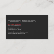 Grijze tekst alleen Modern Minimalistisch Visiteka