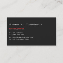 Grijze tekst alleen Modern Minimalistisch Visiteka Visitekaartje
