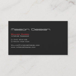 Grijze tekst alleen Modern Minimalistisch Visiteka Visitekaartje