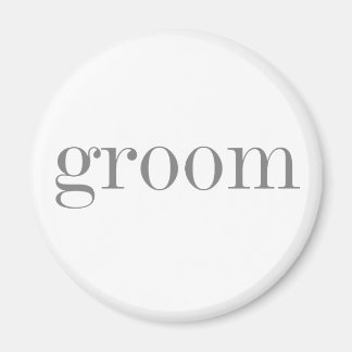 Grijze tekst bruidegom magneet