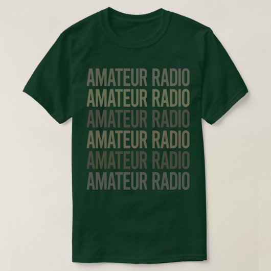 Grijze tekst Kunst Amateur Radio Ham Radio T-shirt (Design voorkant)