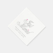 Grijze tekst Net getrouwd Persoonlijke papieren se Servetten (Hoek)