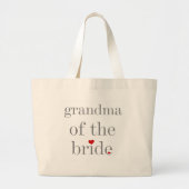 Grijze tekst oma van Bride Grote Tote Bag (Voorkant)
