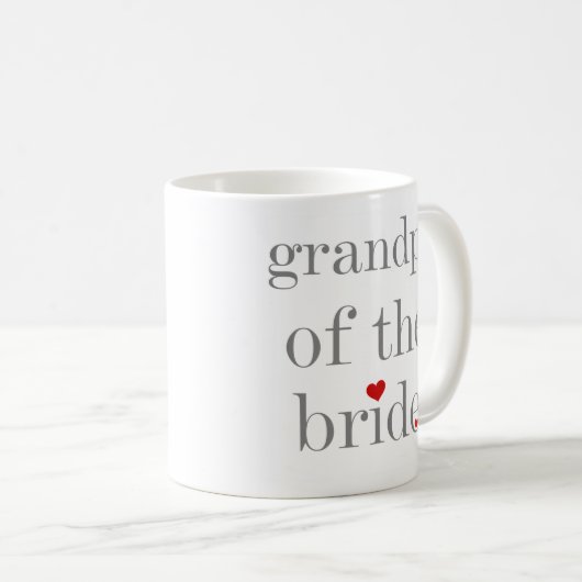 Grijze tekst Opa van Bride Koffiemok (Voorkant rechts)