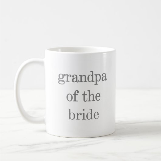 Grijze tekst Opa van Bride Koffiemok (Links)