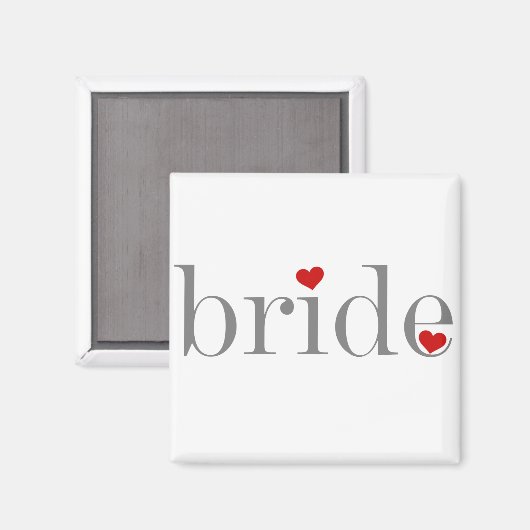 Grijze tekstbride magneet (Voorkant / Achterkant)