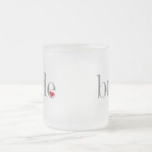 Grijze tekstbride matglas koffiemok (Center)