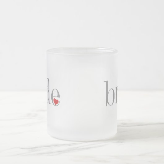 Grijze tekstbride matglas koffiemok (Center)