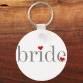 Grijze tekstbride sleutelhanger (Voorkant)