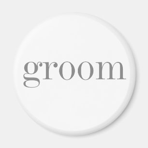 Grijze tekstgroep magneet
