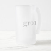 Grijze tekstgroep matglas bierpul (Voorkant rechts)