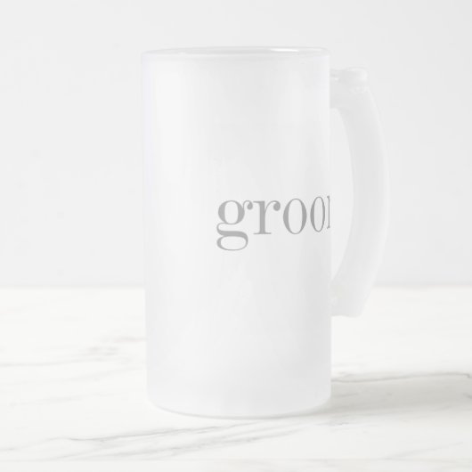 Grijze tekstgroep matglas bierpul (Voorkant rechts)