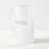 Grijze tekstgroep matglas bierpul (Voorkant links)