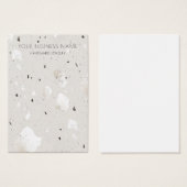 Grijze Terrazzo-Kaarten met oorscherm Visitekaartje (Voorkant /achterkant)