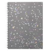 Grijze terrazzo steen notitieboek (Voorkant)