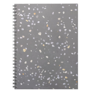 Grijze terrazzo steen notitieboek