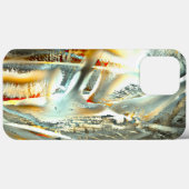 Grijze textuur die onderdelen brandt tot digitale  Case-Mate iPhone case (Achterkant (horizontaal))