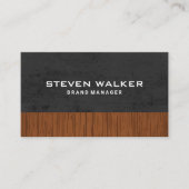 Grijze textuur | Hout Visitekaartje (Voorkant)