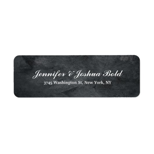 Grijze textuur Klassieke creatieve borstel Script Etiket (Voorkant)