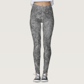 Grijze textuur leggings (Voorkant)